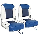 Bootssitze 2er-Pack, klappbarer Bootssitz zum Angeln, wasserdichter Kapitänsstuhl, Bootssitz...