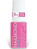 NYK1 NailBond Nagelkleber Für Kunstnägel Extra Stark (8ml) Pinsel On Nagelkleber Für Tips, Press...