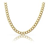 Hochwertige Goldkette aus Edelstahl • Robuste Goldene Halskette • Massive Königskette 60 cm | 4...