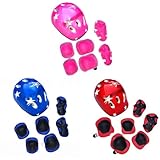 Vibsky 7 in 1 Kleinkind Helm und Knie Ellenbogen Handgelenk Pads Set für 5-16 Jahre alt,...