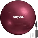 unycos - Gymnastikball 55 cm Sitzball Trainingsball für Yoga, Fitness, Medizinball, Balance Ball,...