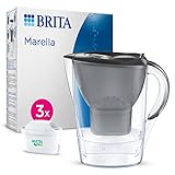 BRITA Wasserfilter-Kanne Marella graphit (2,4l) inkl. 3x MAXTRA PRO All-in-1 Kartusche – Filter...