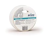 Carl Prinz Spezial-Klebeband für Sockelleisten – beidseitig klebend – 10 m, weiß, Breite: 50...