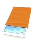 Ruilogod Samt Vertikale Tasche Hülsenbeutel Fall für Tablet Notebook 7inch Orange