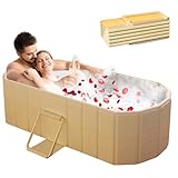 1,5 m große Doppel-Faltbadewanne, tragbare Badewanne für Erwachsene, Pop-Up-Wanne, Eisbadewanne,...