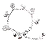 1 x Schmuck-Fußkettchen, Boho-Kugel-Anhänger, Strandsandalen, Barfuß-Charm, Knöchelarmband,...