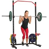 Sunny Health & Fitness Power Zone Kniebeugenständer, Power Rack Cage für Zuhause mit...