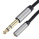 QUARKZMAN 1/4' zu 3,5mm Kabel, 6,35mm Stecker auf 1/8' Buchse Audio Adapter für Kopfhörer,...