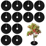 GAESHOW 12 Stück Unkrautvlies für Baumschutz, Gartenvlies Gegen Unkraut Rund Wasserdurchlässig,...