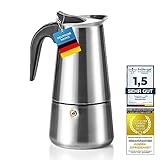 Coffee Fox® Espressokocher aus Edelstahl - Kaffeebereiter Kaffeekocher Espresso-Kanne (6 Tassen -...