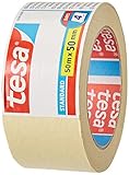 tesa 05089-00000-00 Papierklebeband/Maler-Krepp, Standard, ohne Lösungsmittel, 50 mm, Transparent