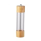 Pfeffermühle, transparente Pfeffermühle, manuelle Mühle für Pfeffer, Gewürze, Meersalz,...