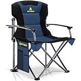 Symino Luxus Campingstuhl Faltbar, Tragbarer Bequem Gepolster Klappstuhl Anglerstuhl Sessel...