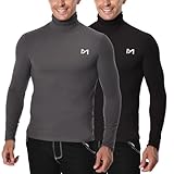 MEETYOO Herren Thermounterwäsche Oberteile, Thermoshirt Langarm Kompressionsshirt Funktionsshirt...