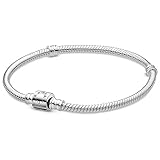 PANDORA Schlangen-Gliederarmband mit Zylinder-Verschluss in Sterling-Silber Moments Collection,...