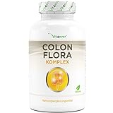 Colon Flora - 180 natürliche Darm Kapseln mit Flohsamenschalen, Milchsäurebakterien (Acidophilus),...