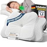 OrthoKomfort® Memory Foam Nackenstützkissen (Getestet & Zertifiziert) – Orthopädisches Kissen...