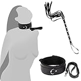 BDSMYOU SM Choker Halsband Frauen Sex Leder Halsbänder,BDSM Fesseln Sex Set mit Peitsche Sex...