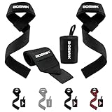 Bosmik Zughilfen Krafttraining und Handgelenk Bandagen - Gepolsterte Lifting Straps Gym & Wrist Wrap...
