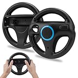 TechKen 2 STK Racing Lenkrad Wheel für Wii Fernbedienung Kompatibel mit Wii Kart,Racing Wheel für...