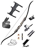 TOPARCHERY Recurve Bogen 62' Bogenschießen Takedown Hunting Recurve Bow für Erwachsene 20-50lbs...
