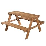 roba Kinder Outdoor+ Sitzgruppe - Picknick for 4 - Garten Sitzgarnitur aus wetterfestem Massivholz -...