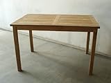 Teakholz Tisch rechteckig 70x100x75cm, 75% maschinengefertigt, 25% Handarbeit, ofengetrocknet, aus...