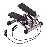 Ultrasport Swing Stepper, inklusive Trainingsbändern, Heimtrainer Stepper mit verstellbarem...