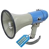 McGrey MP-200S Megaphon (Sprachrohr, 25 Watt RMS/60 Watt MAX, bis zu 1000m Reichweite, Whistle,...