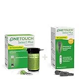 OneTouch Select Plus – Kombi-Pack I 30 Tests I 30 Blutzucker Teststreifen + 30 sterile Lanzetten...