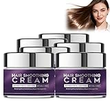 Haarglättungscreme für lockiges und krauses Haar,Protein-Haarglättungs- & Glättungscreme mit...