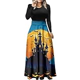 Halloween Kleid Große Größen Damen| Halloween Kostüm Erwachsene Langarm Frauen- Mittelalter...