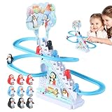 TLIDE Pinguin: Kletterbahn in Bewegung, Musical Luminous Pinguin Ride | Kinder Rutsche | Spielset...