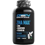 ZMA MAX - 180 Kapseln - Extra hochdosiert - Zink + Magnesium + Vitamin B6 - Premium: Mit 3...