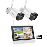 ANNKE Überwachungskamera Set mit Monitor, 5MP 4CH 7' Zoll Touchscreen NVR Bildschrim mit 2pcs 5MP...