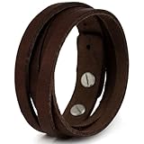 Simaru Lederarmband Herren aus Premium Leder Made in Germany, Männer Armband größenverstellbar in...