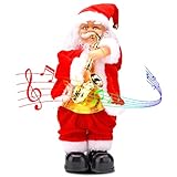 MULEVIP Singender Weihnachtsmann,Tanzender Weihnachtsmann,Elektrischer Weihnachtsmann...