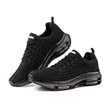 Hitmars Turnschuhe Herren Laufschuhe Damen Sportschuhe Leicht Sneaker UDI2-Schwarz EU43