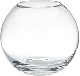 Leonardo Boccia Glasvase rund, kugelförmige Deko-Vase in klassischem Stil aus Klarglas, Tischvase...
