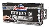 SPONTEX Extra Black Einmalhandschuhe aus Vinyl, ungepudert und latexfrei, vielseitig einsetzbar, in...