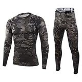 Thermounterwäsche Funktionswäsche Winter Suit Herren Unterwäsche Set, Herren Ski Thermo...