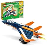 LEGO 31126 Creator 3-in-1 Überschalljet, Flugzeug, Hubschrauber und Boot, 3 Modelle zum Bauen,...