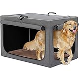 Petsfit Hundebox faltbar für große mittlere kleine Hunde,Hundebox für Zuhause Zimmerkennel Hund...