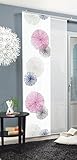 Home Fashion Rawlins Schiebevorhang, Polyester, rosa-grau-blau