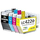 LC422 422XL Druckerpatronen für Brother LC-422XL-VAL LC-422 Multipack (4 Pack) Patronen für...