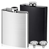 Yolistar 2 Stück Edelstahl Flachmann mit Trichter im Set,Aus 304 Flachmann Edelstahl, 8oz.230 ml...