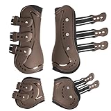 HackFond Pferdespannenstiefel, Streichgamaschen & offene Vorderstiefel zum Springen, 4er Set,...