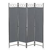 Raumteiler Saragossa 4-teilig 160x171 cm Paravent Trennwand 4-TLG. Sichtschutz Stellwand Spanische...