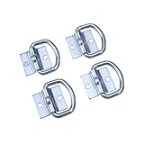 EXHUMKY 4 Stück Teiliges D Ring Zurrösen aus Hochfestem Stahl Tragkraft pro Ring Robuste Anhänger...