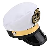 Mipcase Kopfbedeckung Hundemütze Kapitänsmütze Für Haustiere Verstellbare Marineblaue Mütze...